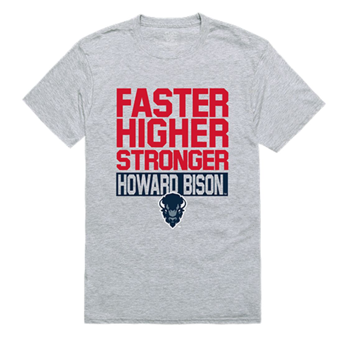 Howard University Bison Workout T-Shirt Heather Grey