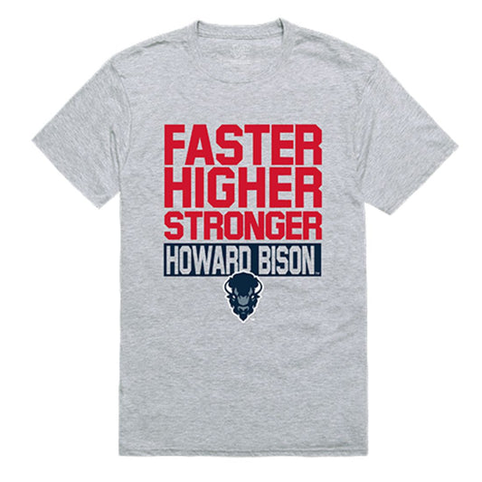 Howard University Bison Workout T-Shirt Heather Grey