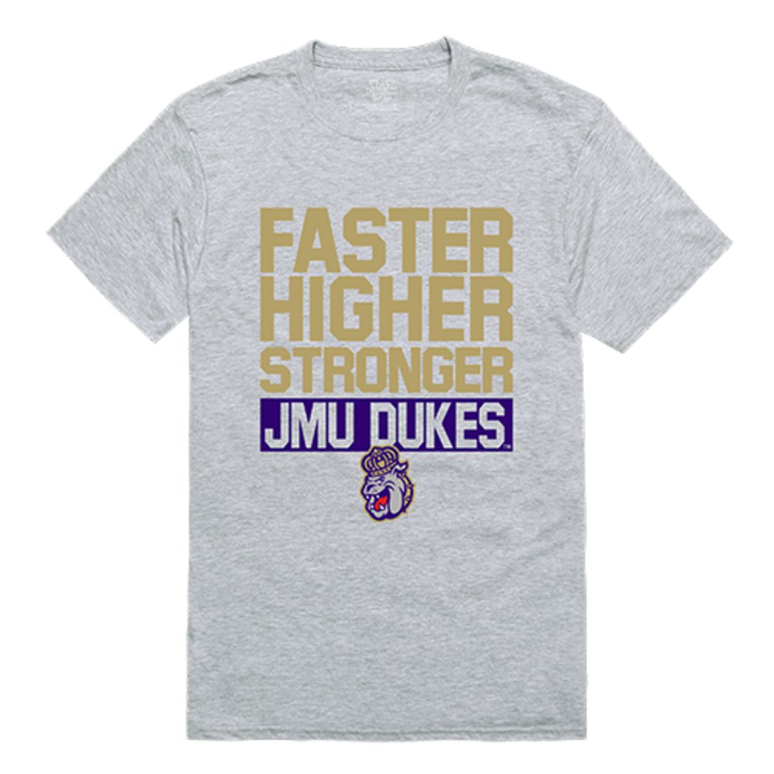 JMU James Madison University Foundation Dukes Workout T-Shirt Heather Grey