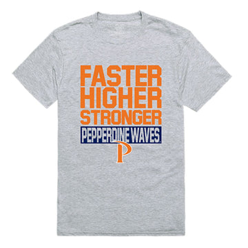 Pepperdine University Waves Workout T-Shirt Heather Grey