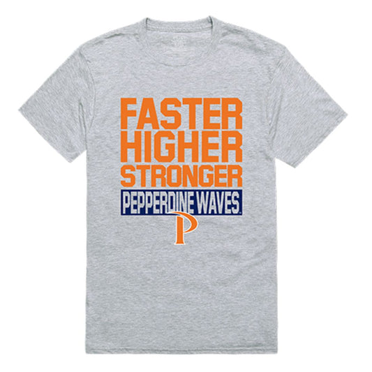 Pepperdine University Waves Workout T-Shirt Heather Grey
