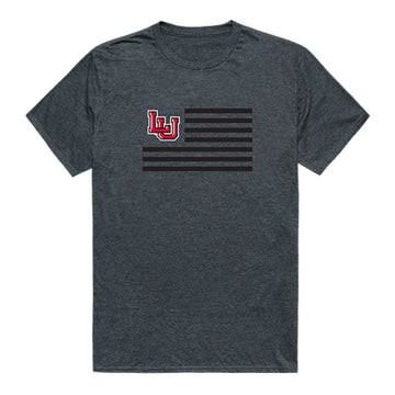 Lamar University Cardinals USA Flag Tee T-Shirt Heather Charcoal