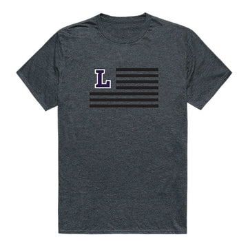 Lipscomb University Bisons USA Flag Tee T-Shirt Heather Charcoal