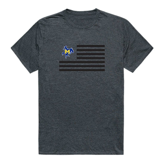 McNeese State University Cowboys and Cowgirls USA Flag Tee T-Shirt Heather Charcoal