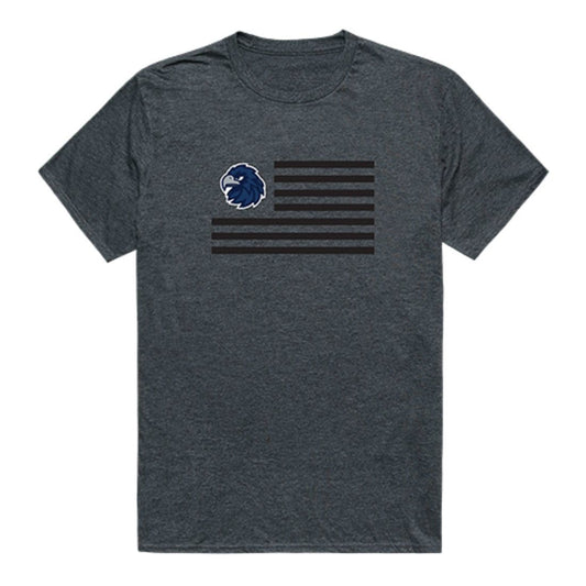 Monmouth University Hawks USA Flag Tee T-Shirt Heather Charcoal
