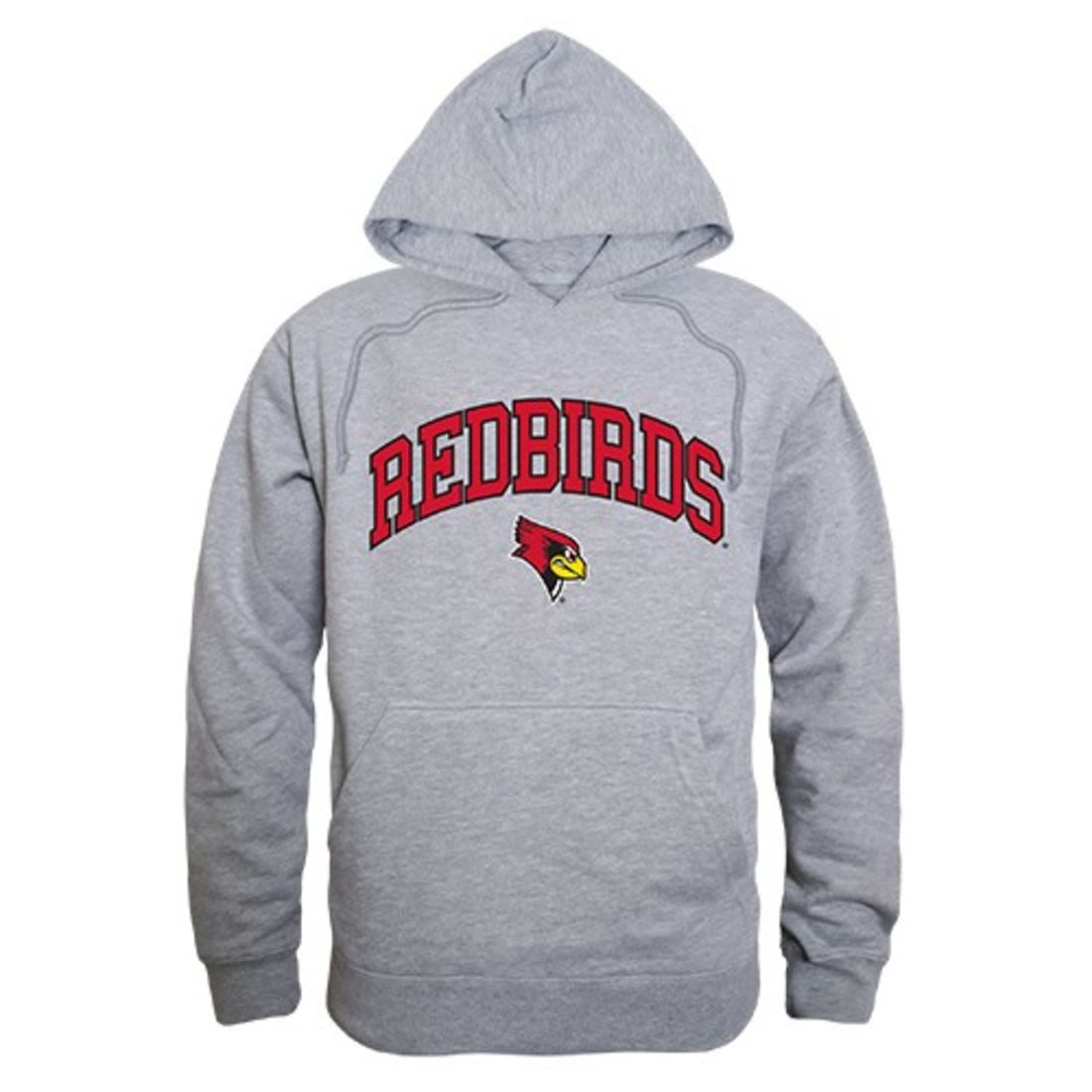 Illinois State University Redbirds Campus Hoodie Sweatshirt Heather Grey