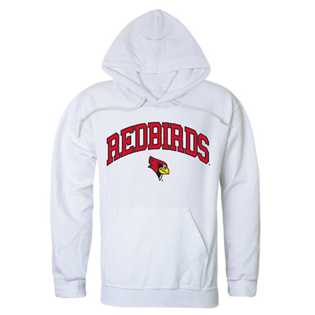 Illinois State University Redbirds Campus Hoodie Sweatshirt White
