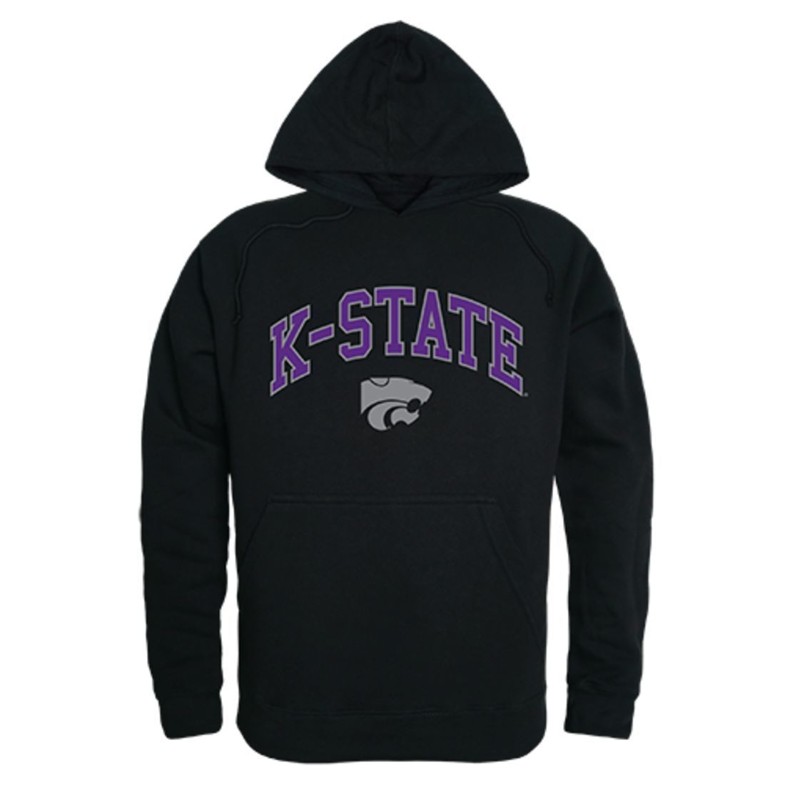 Kansas State University Wildcats Campus Hoodie Sweatshirt Black