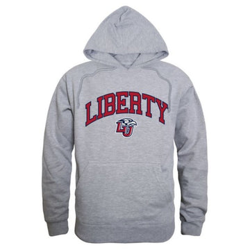Liberty University Flames Campus Hoodie Sweatshirt Heather Grey