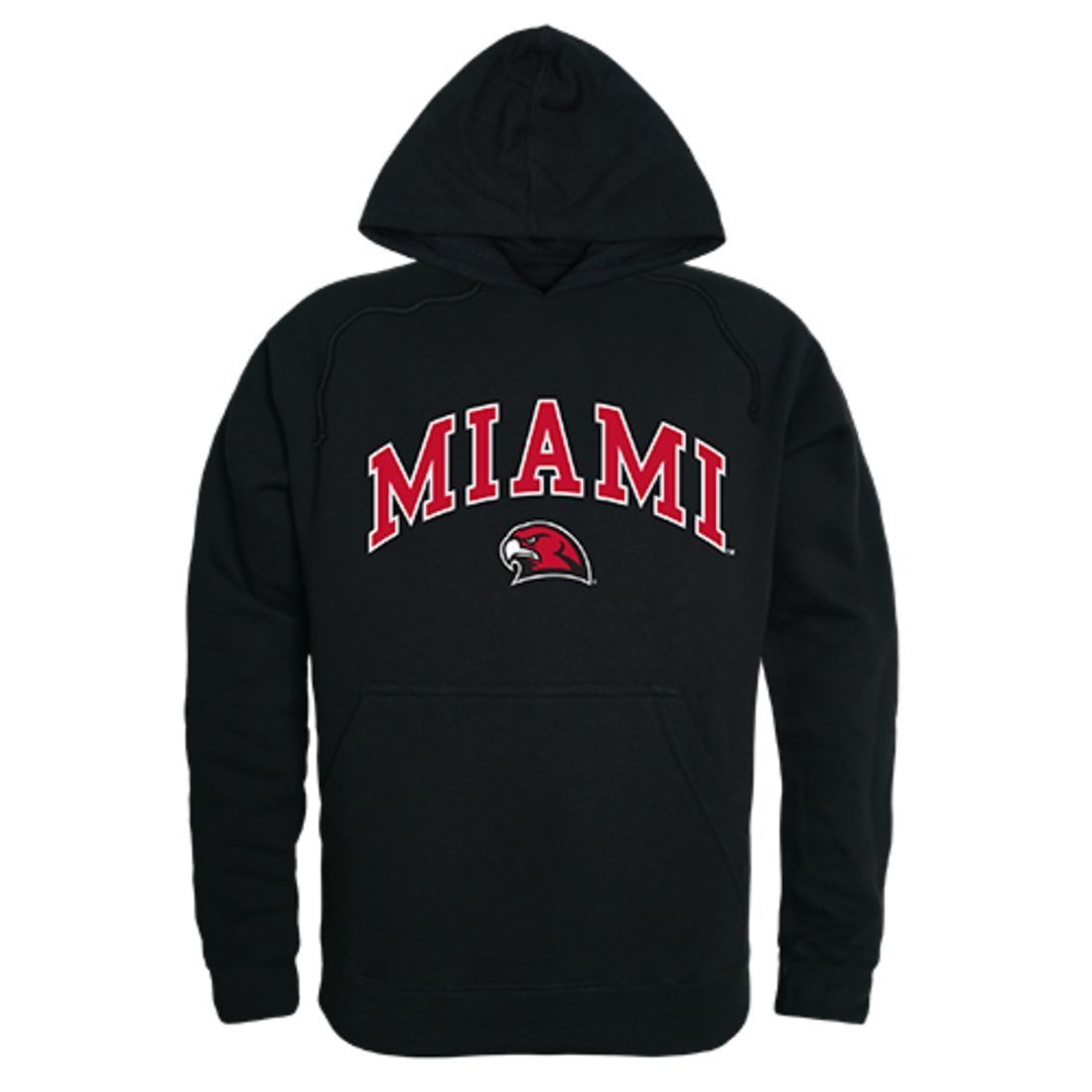 Miami University RedHawks Campus Hoodie Sweatshirt Black