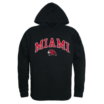 Miami University RedHawks Campus Hoodie Sweatshirt Black