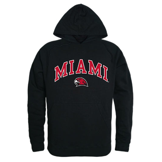 Miami University RedHawks Campus Hoodie Sweatshirt Black