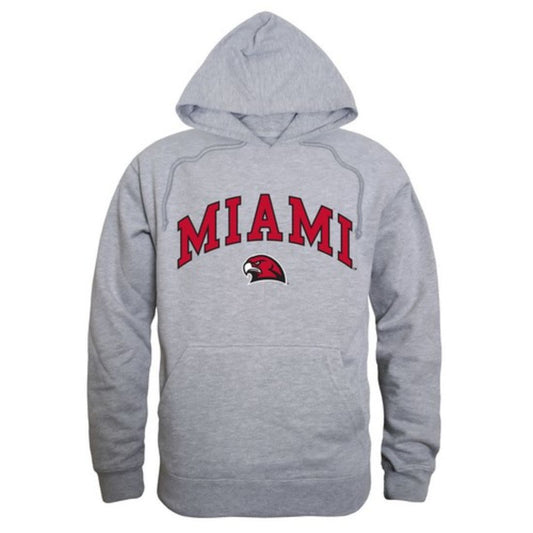 Miami University RedHawks Campus Hoodie Sweatshirt Heather Grey