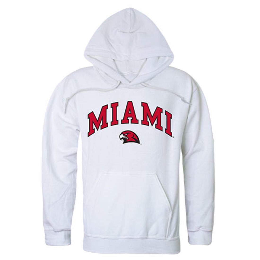 Miami University RedHawks Campus Hoodie Sweatshirt White