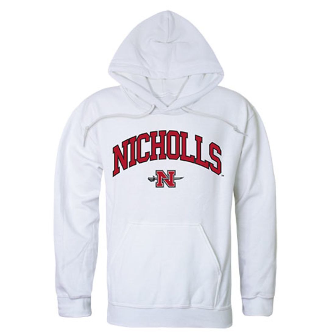 Nicholls State University Colonels Campus Hoodie Sweatshirt White
