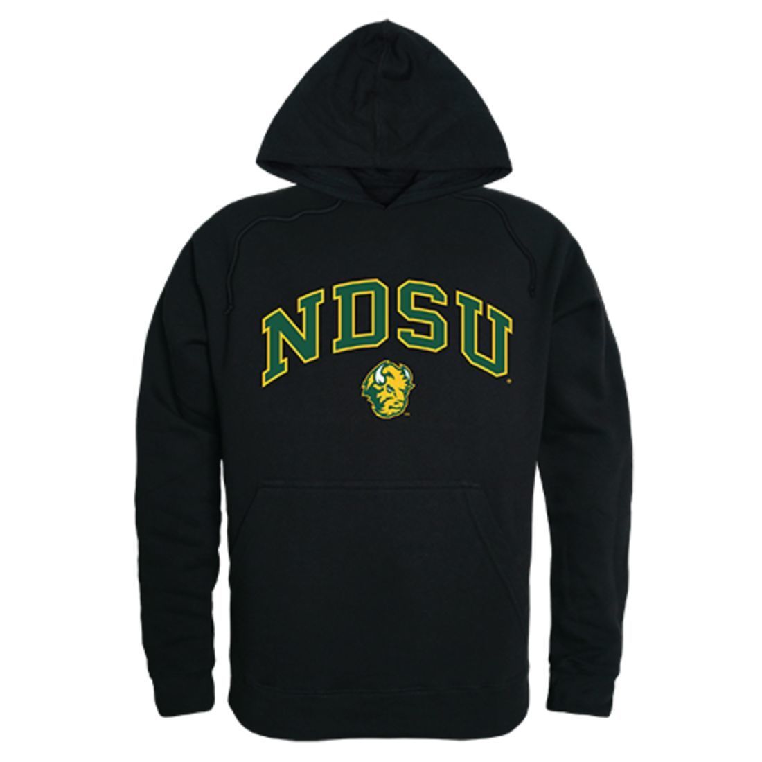 North Dakota State University Bison Thundering Herd Campus Hoodie Sweatshirt Black