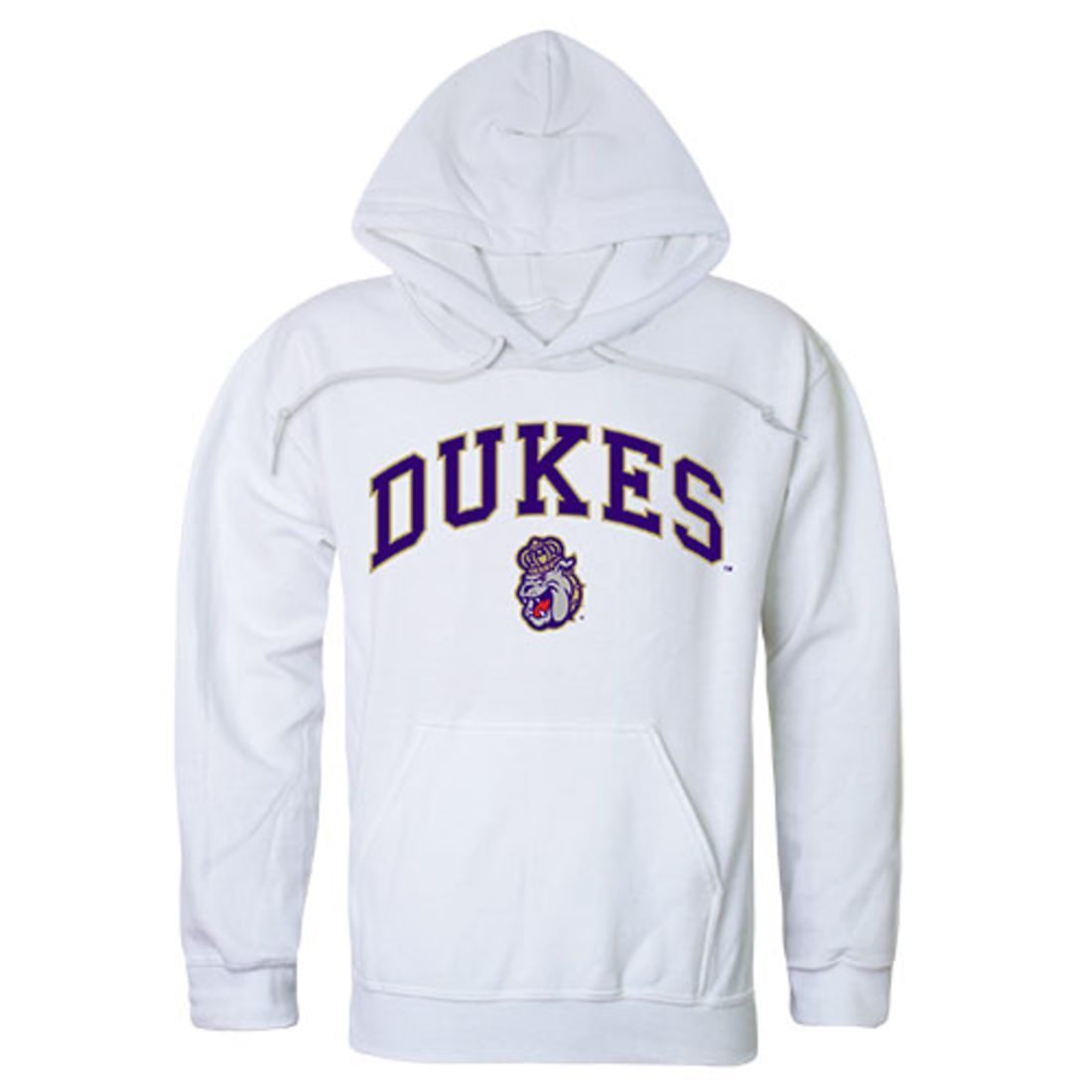 James Madison University Foundation Dukes Campus Hoodie Sweatshirt White