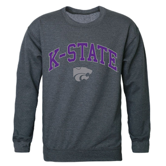 KSU Kansas State University Campus Crewneck Pullover Sweatshirt Sweater Heather Charcoal