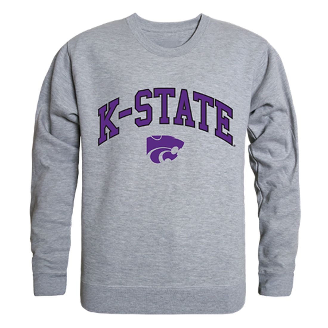 KSU Kansas State University Campus Crewneck Pullover Sweatshirt Sweater Heather Grey