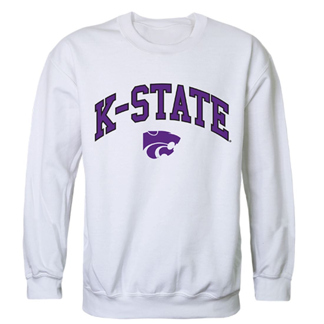 KSU Kansas State University Campus Crewneck Pullover Sweatshirt Sweater White