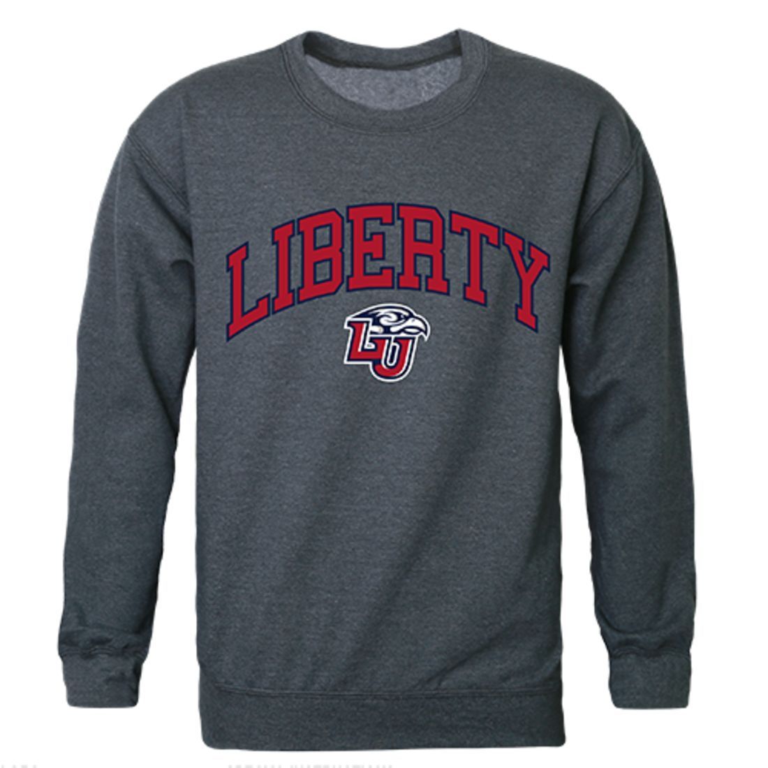 Liberty University Campus Crewneck Pullover Sweatshirt Sweater Heather Charcoal