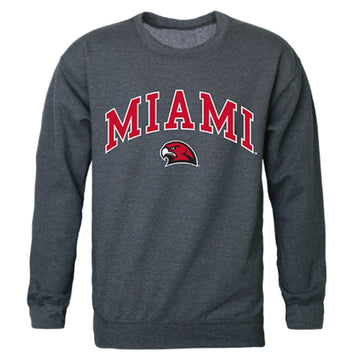 Miami University Campus Crewneck Pullover Sweatshirt Sweater Heather Charcoal