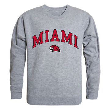 Miami University Campus Crewneck Pullover Sweatshirt Sweater Heather Grey
