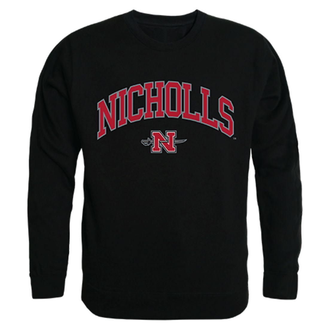 Nicholls State University Campus Crewneck Pullover Sweatshirt Sweater Black