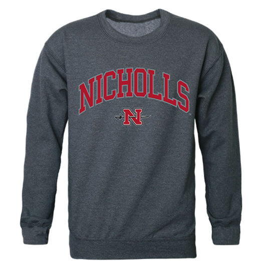 Nicholls State University Campus Crewneck Pullover Sweatshirt Sweater Heather Charcoal