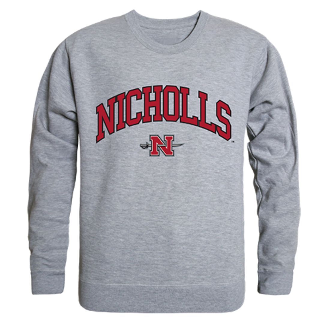 Nicholls State University Campus Crewneck Pullover Sweatshirt Sweater Heather Grey