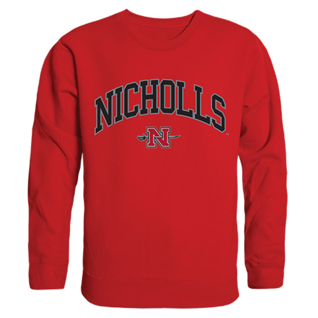 Nicholls State University Campus Crewneck Pullover Sweatshirt Sweater Red