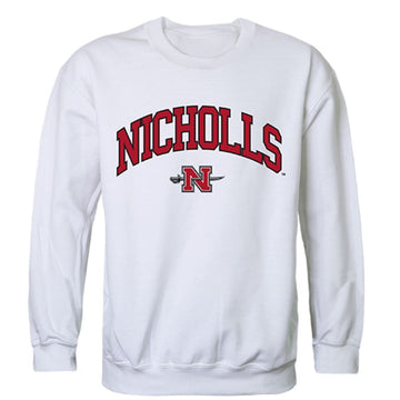 Nicholls State University Campus Crewneck Pullover Sweatshirt Sweater White