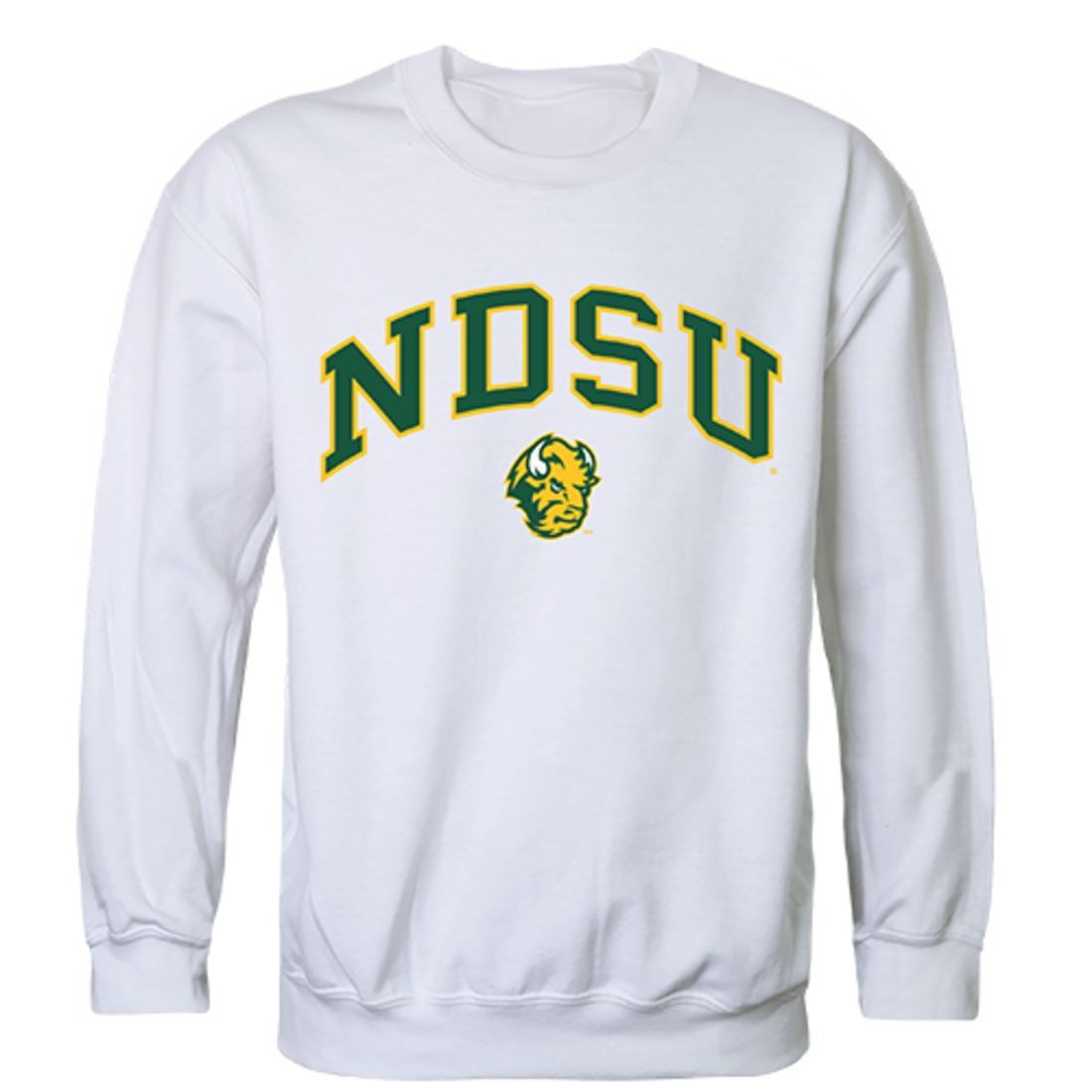 NDSU North Dakota State University Bison Campus Crewneck Pullover Sweatshirt Sweater White