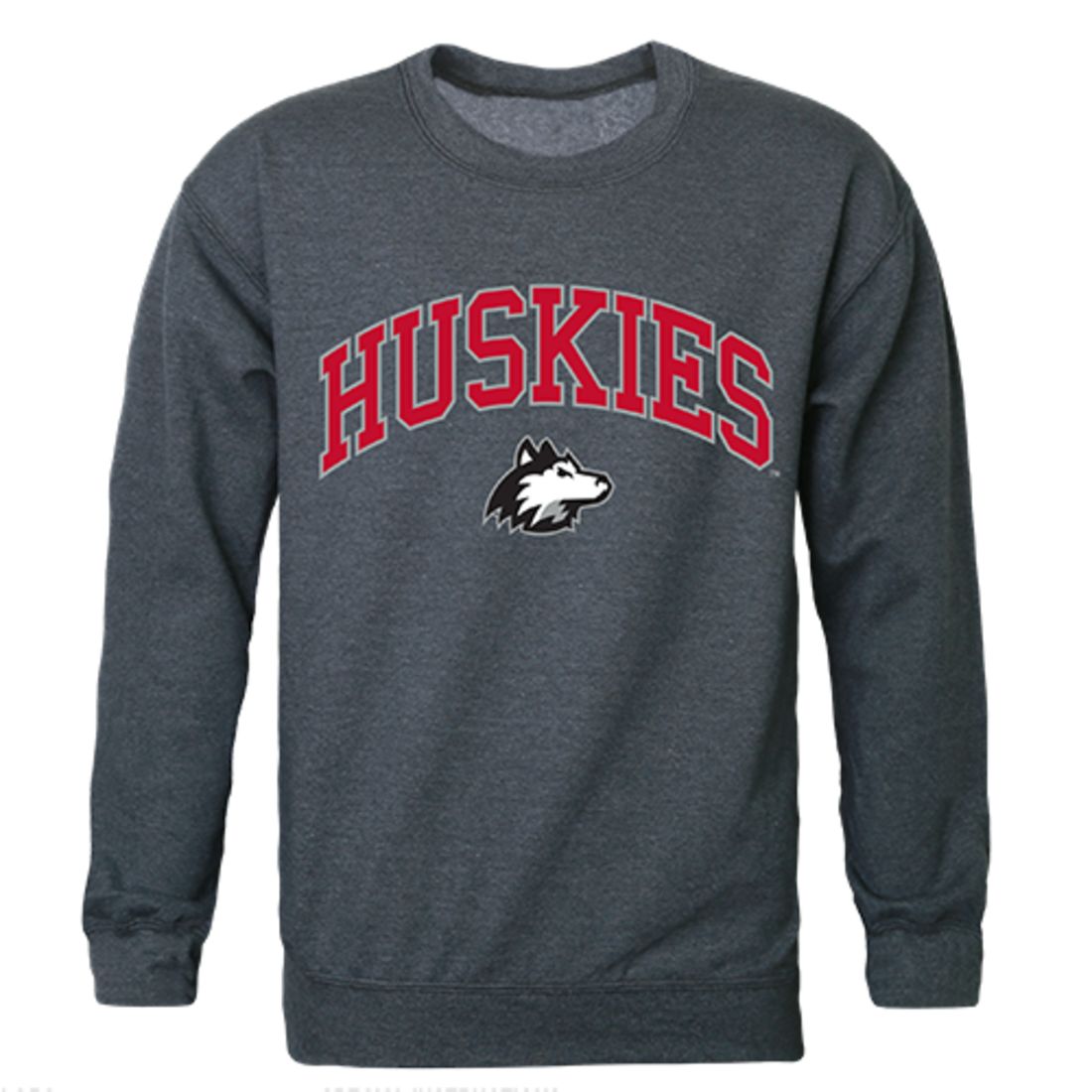 NIU Northern Illinois University Campus Crewneck Pullover Sweatshirt Sweater Heather Charcoal