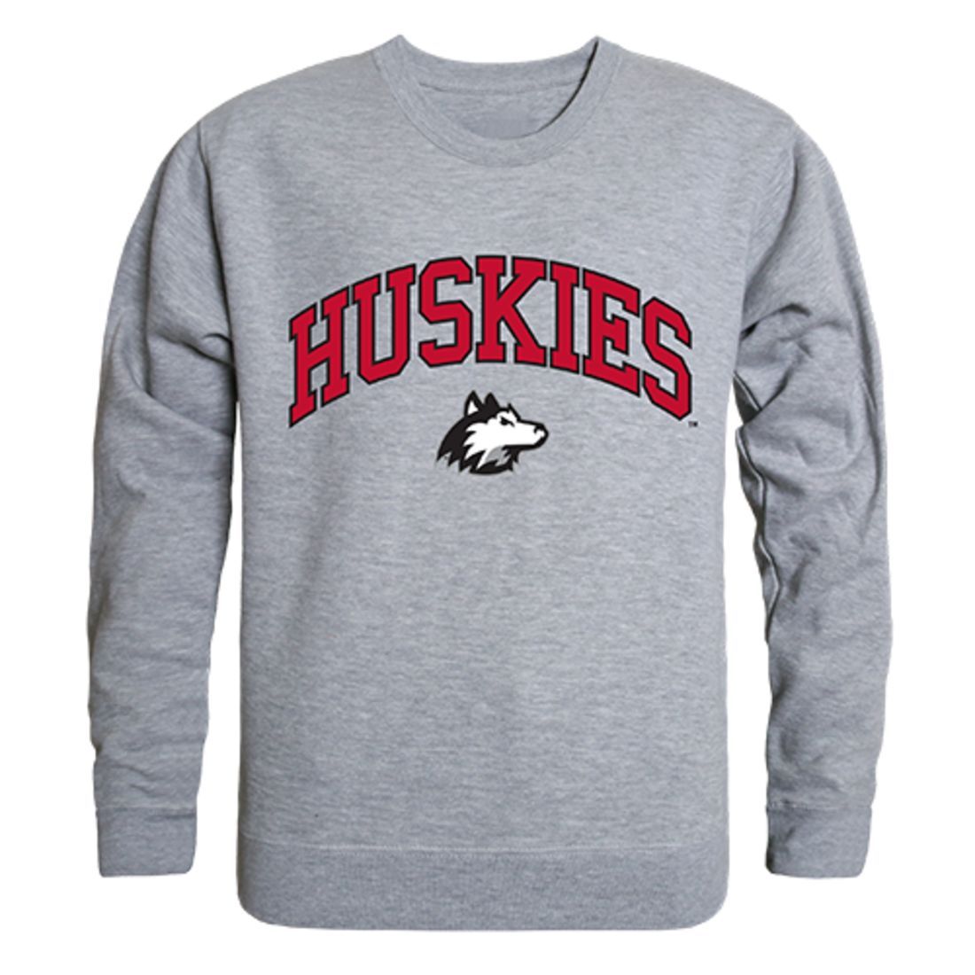 NIU Northern Illinois University Campus Crewneck Pullover Sweatshirt Sweater Heather Grey