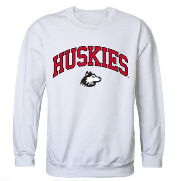 NIU Northern Illinois University Campus Crewneck Pullover Sweatshirt Sweater White