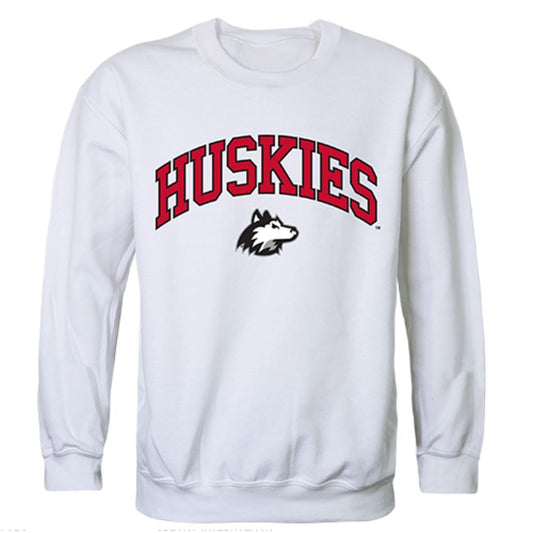 NIU Northern Illinois University Campus Crewneck Pullover Sweatshirt Sweater White