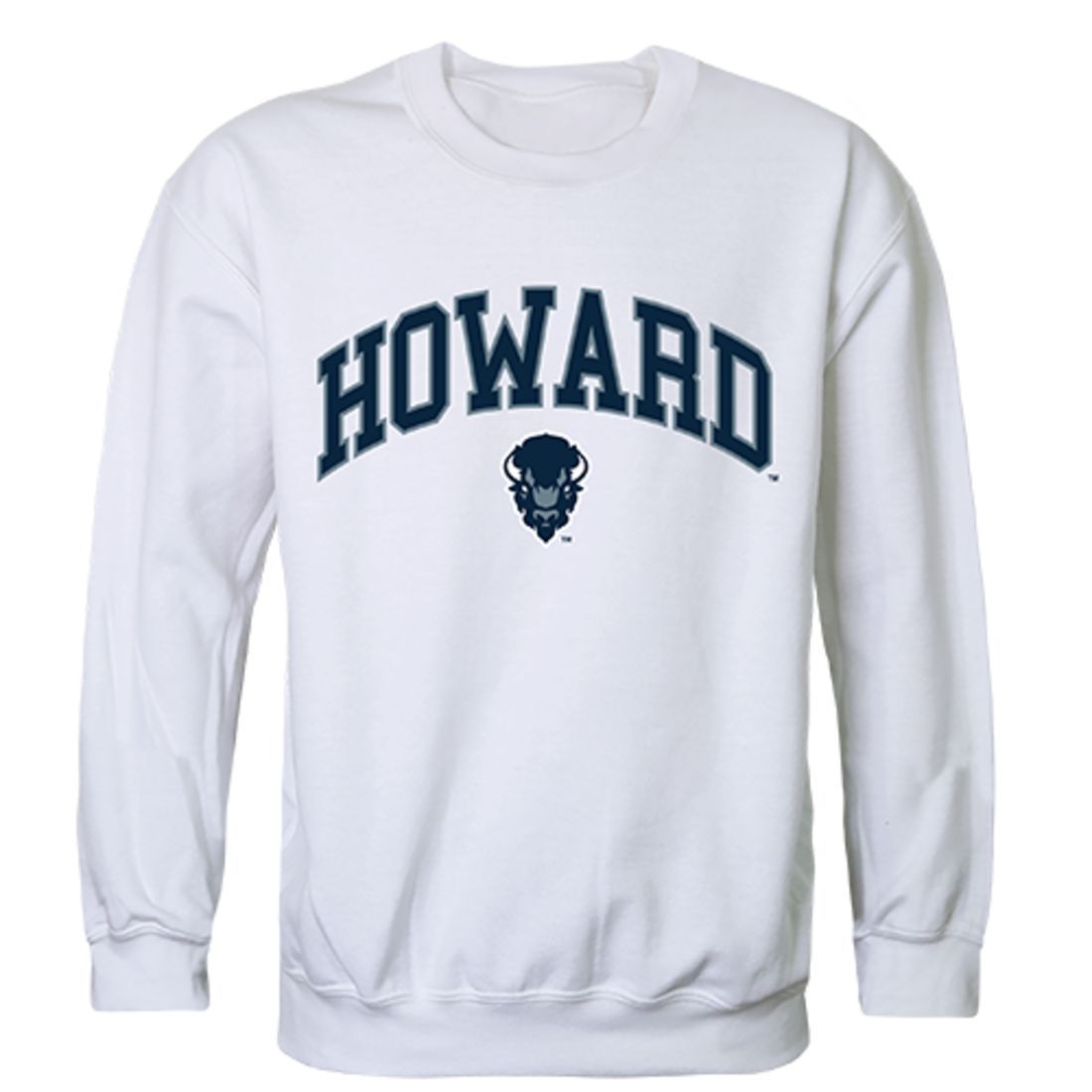 Howard University Campus Crewneck Pullover Sweatshirt Sweater White