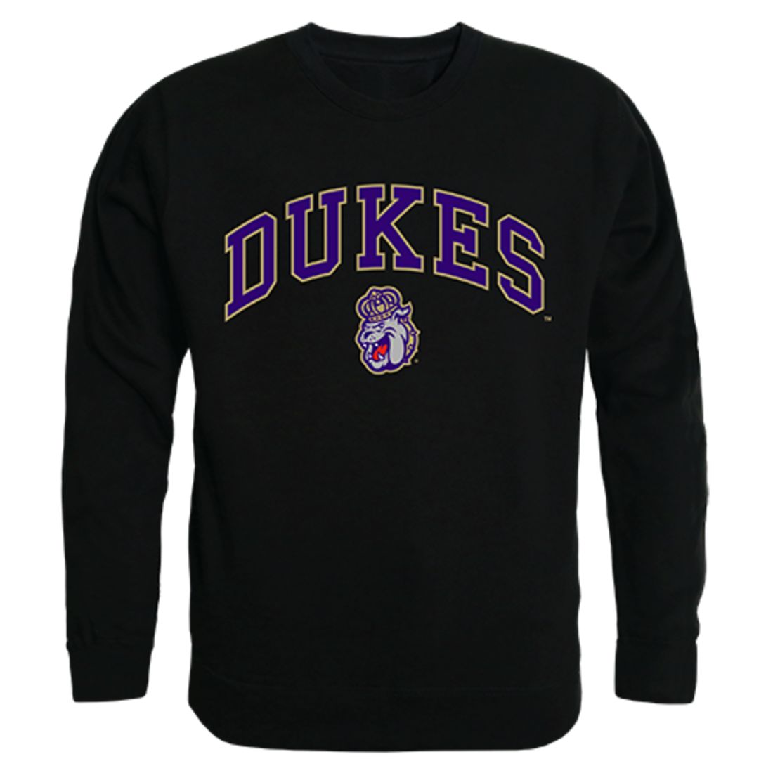 JMU James Madison University Campus Crewneck Pullover Sweatshirt Sweater Black