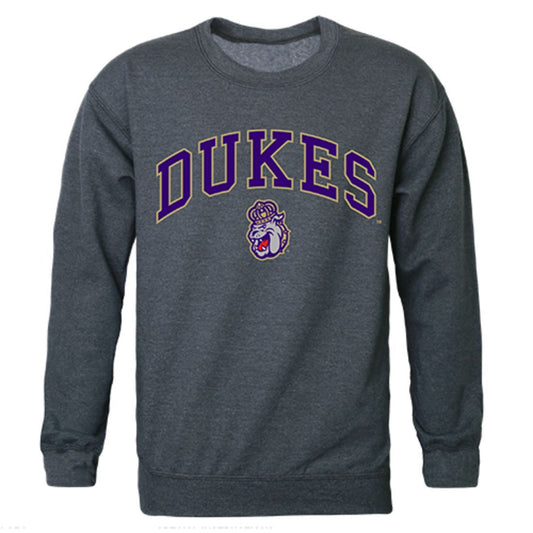 JMU James Madison University Campus Crewneck Pullover Sweatshirt Sweater Heather Charcoal