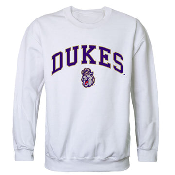 JMU James Madison University Campus Crewneck Pullover Sweatshirt Sweater White