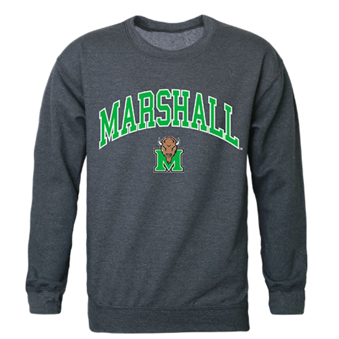 Marshall University Campus Crewneck Pullover Sweatshirt Sweater Heather Charcoal