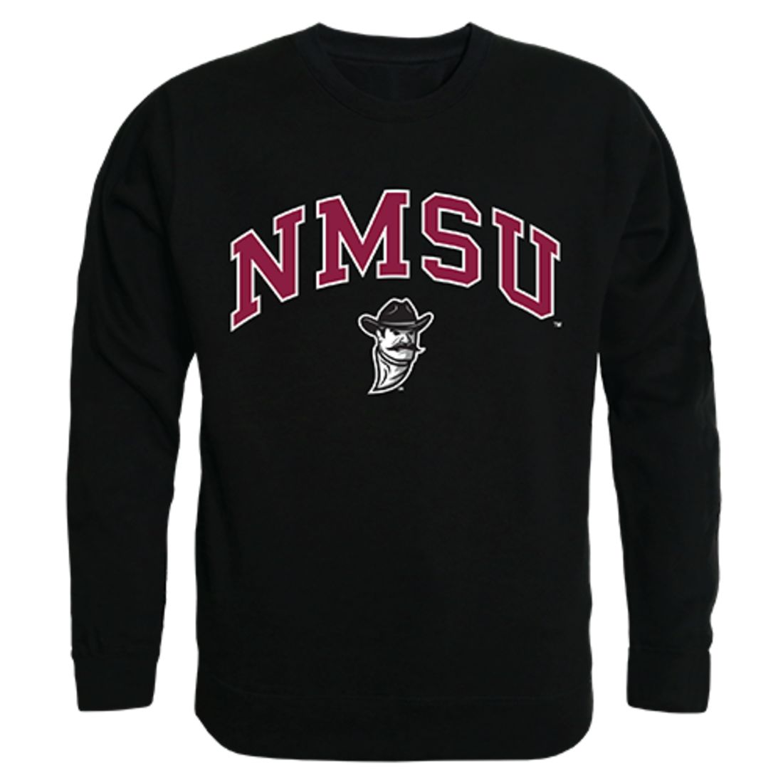 NMSU New Mexico State University Campus Crewneck Pullover Sweatshirt Sweater Black