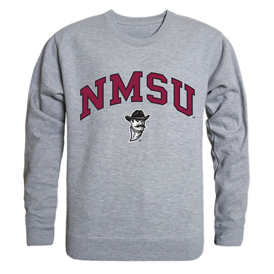 NMSU New Mexico State University Campus Crewneck Pullover Sweatshirt Sweater Heather Grey