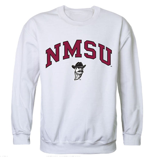 NMSU New Mexico State University Campus Crewneck Pullover Sweatshirt Sweater White