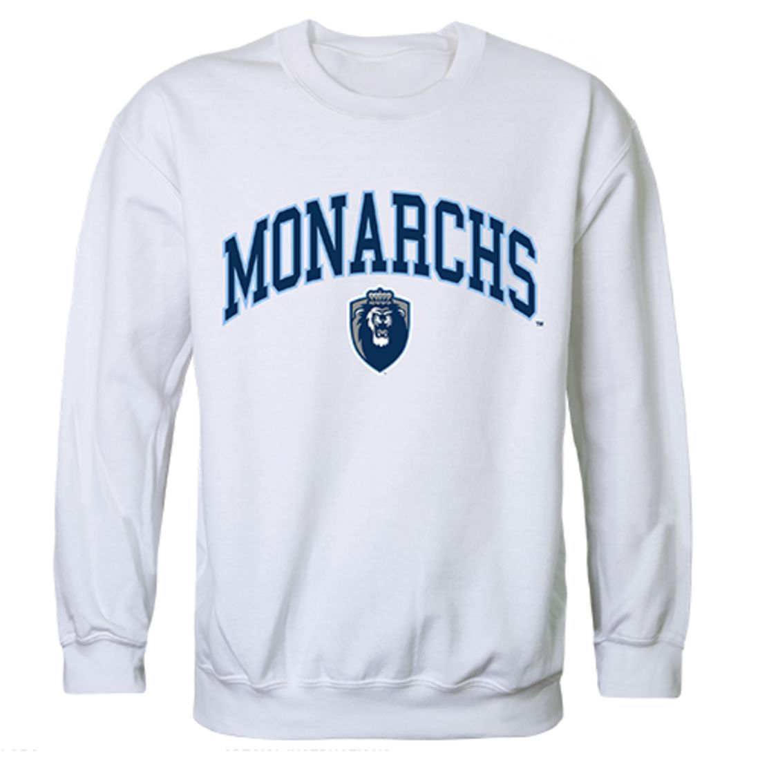 ODU Old Dominion University Campus Crewneck Pullover Sweatshirt Sweater White