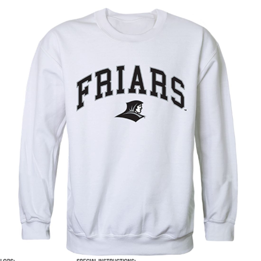 Providence College Campus Crewneck Pullover Sweatshirt Sweater White