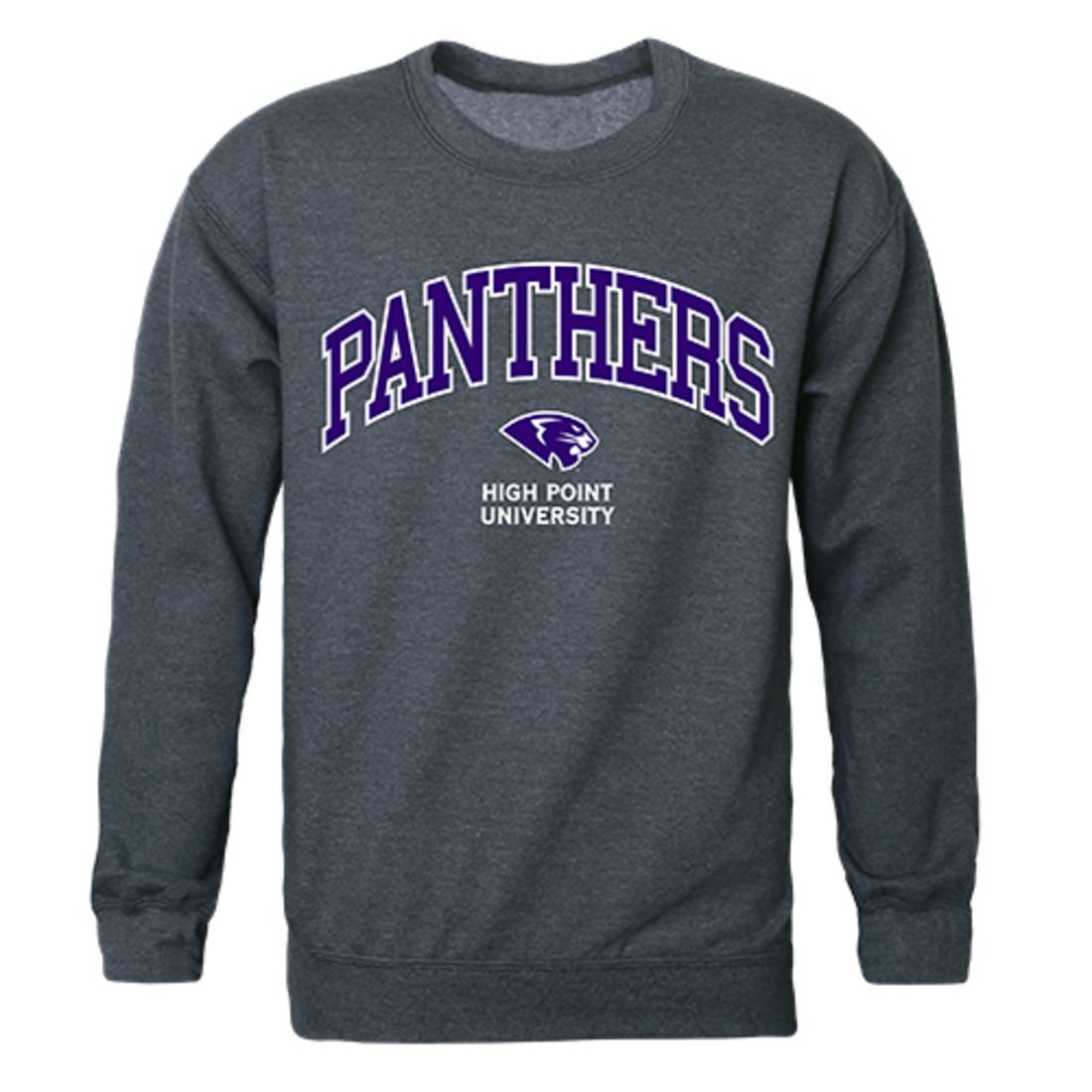 HPU High Point University Campus Crewneck Pullover Sweatshirt Sweater Heather Charcoal