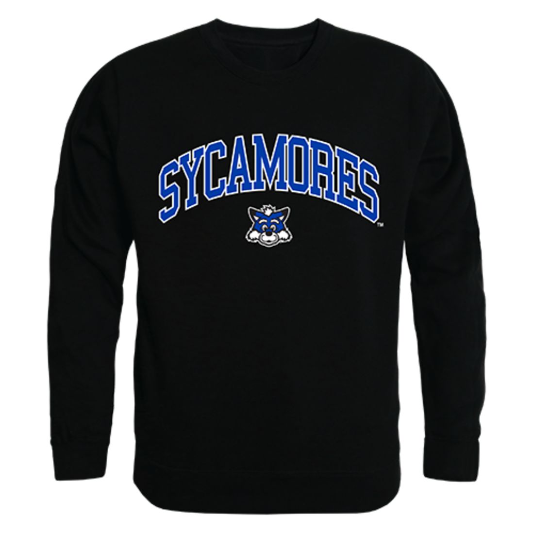ISU Indiana State University Campus Crewneck Pullover Sweatshirt Sweater Black