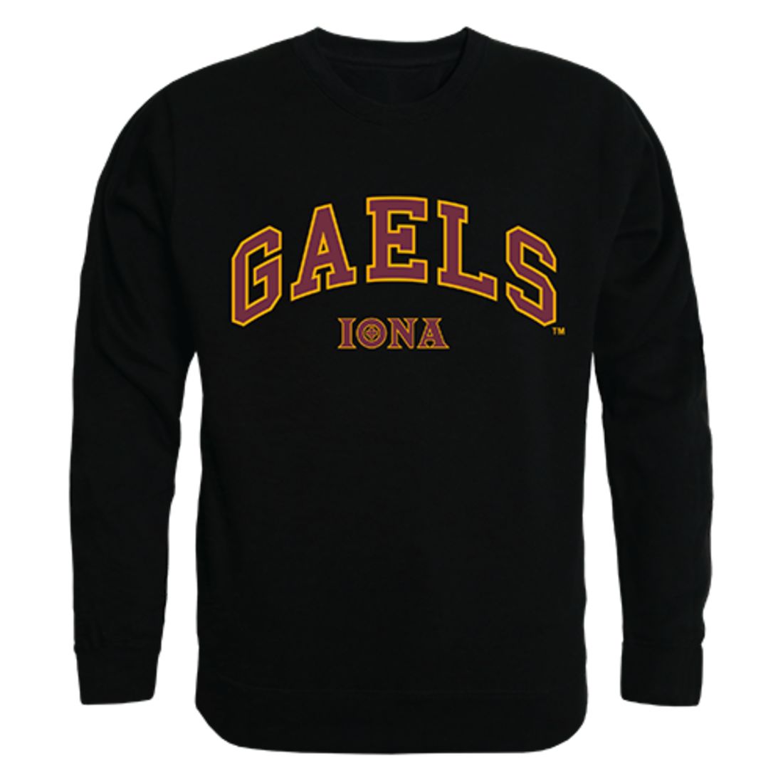 Iona College Campus Crewneck Pullover Sweatshirt Sweater Black
